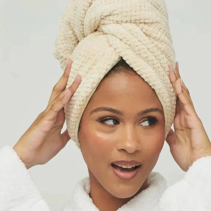 Microfiber Hair Towel Beige Ouri Beauty