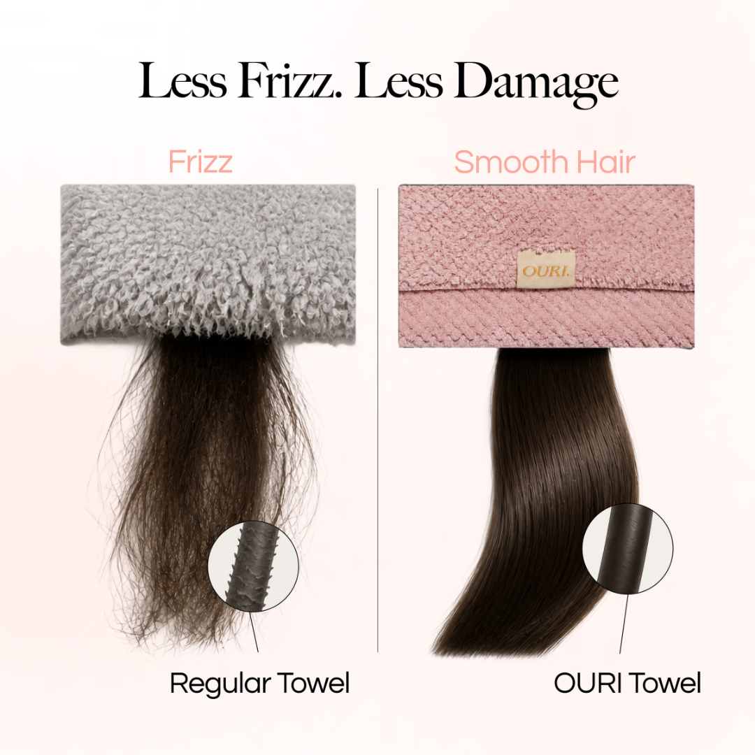 Microfiber Hair Towel Blush Pink