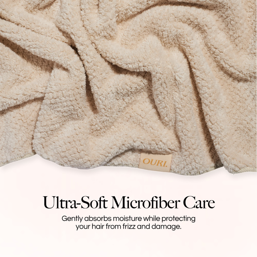 Microfiber Hair Towel Beige