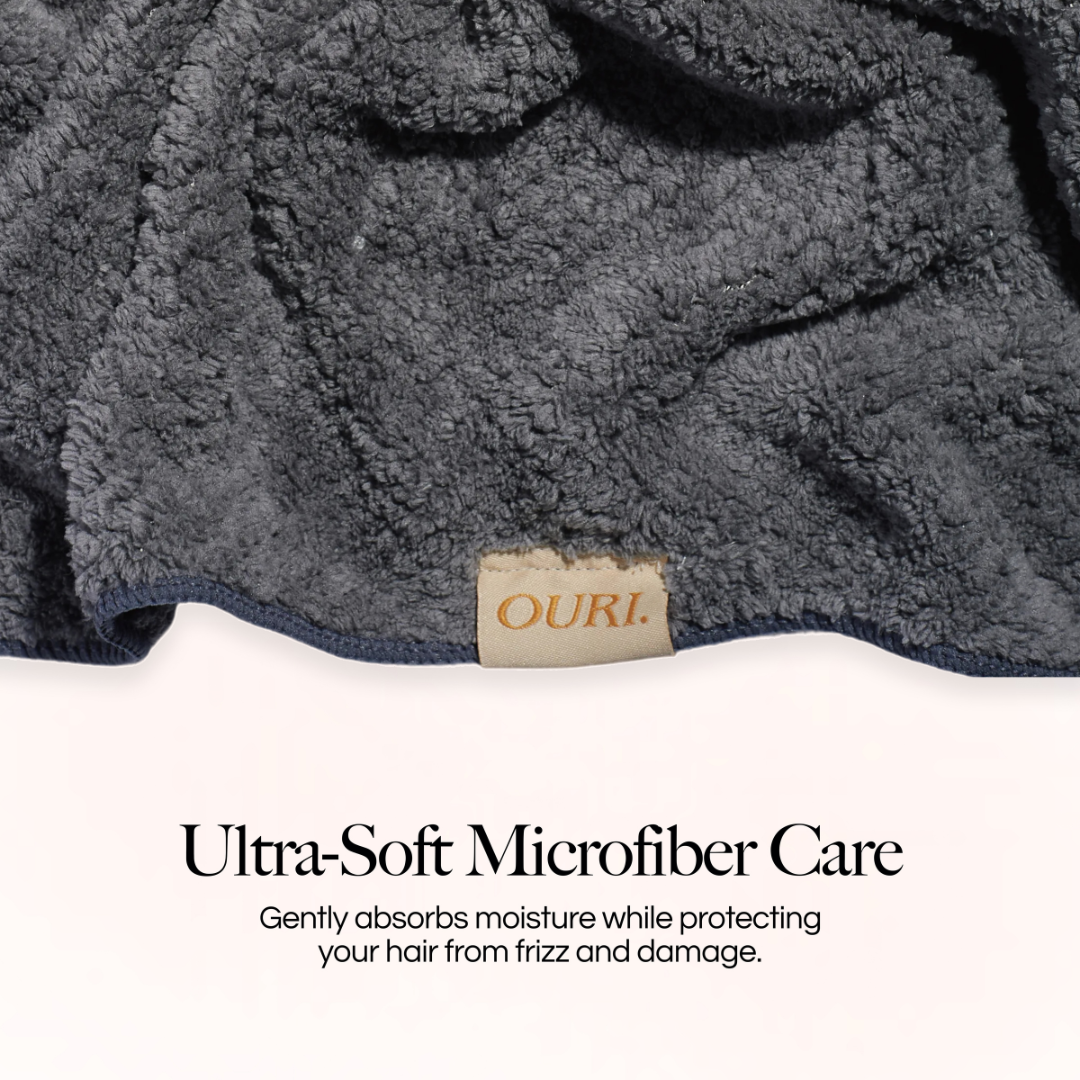 Microfiber Hair Towel Grey