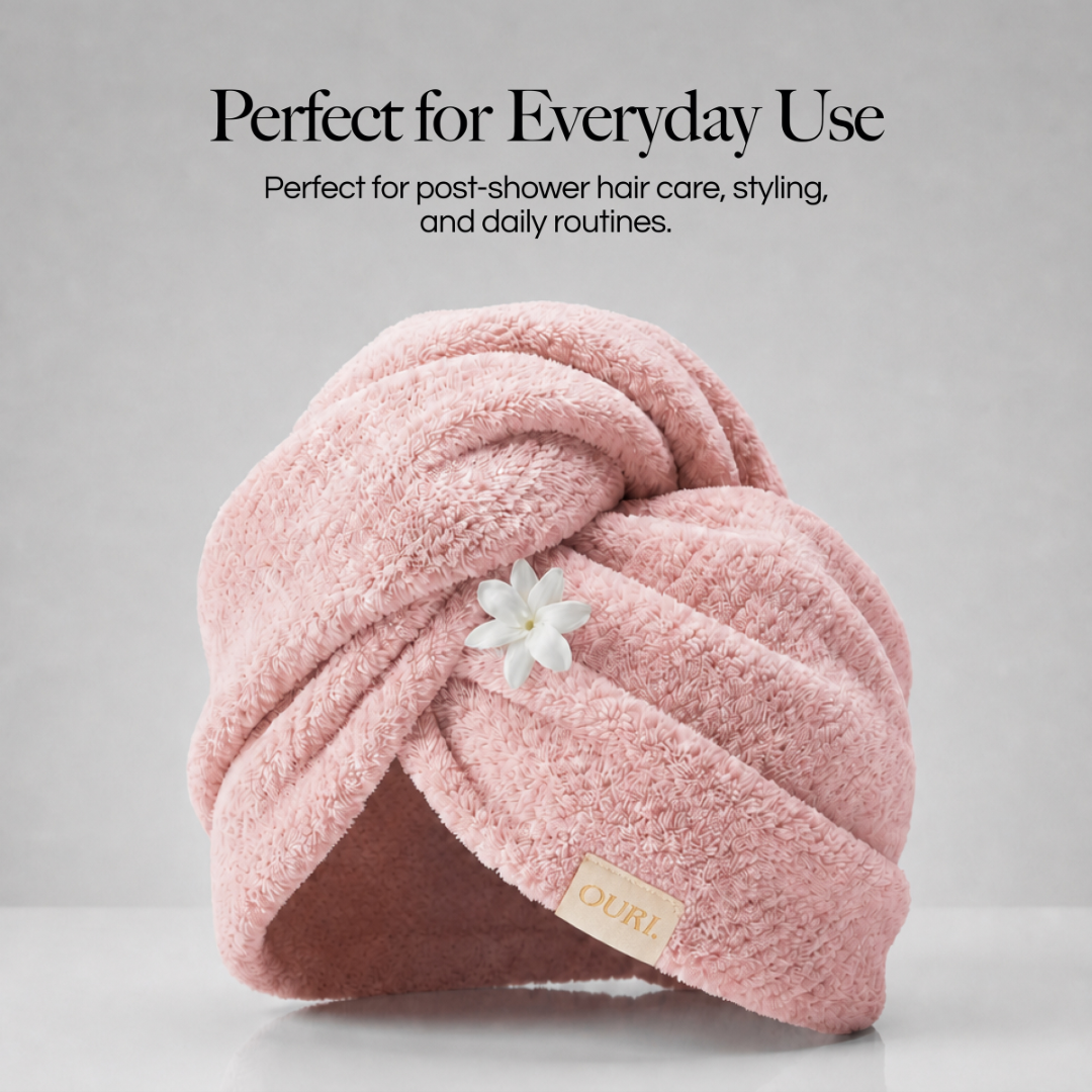 Microfiber Hair Towel Blush Pink