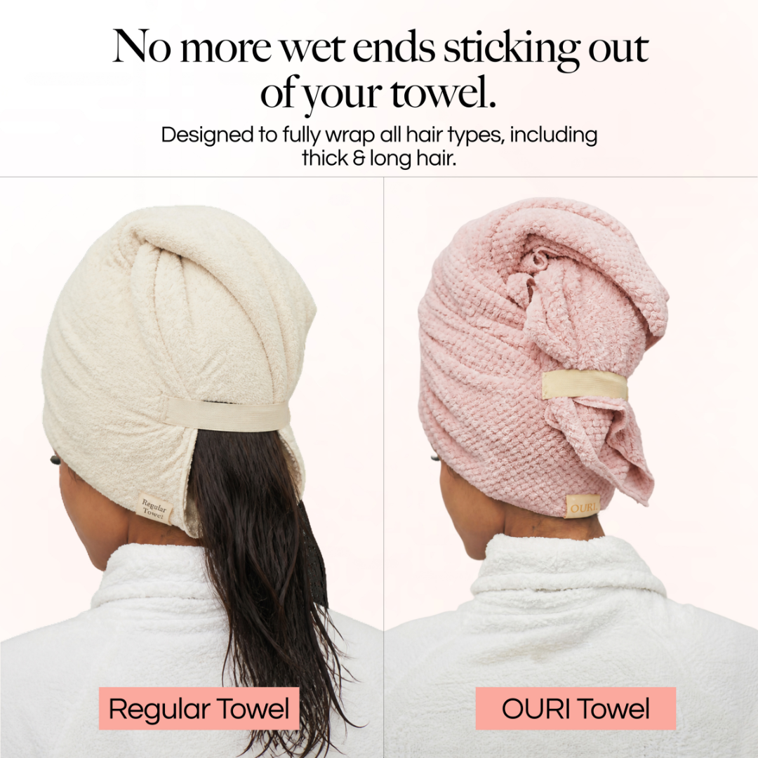Microfiber Hair Towel Blush Pink